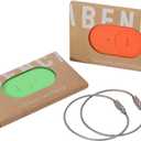 ABENCA Luggage Tags with Smart Trakcer Item Finder Work with Apple Find My (iOS Only), Smart Air Tag, Item Locator for Suitcase, Keys, Backpack.2 Pcs (Mixed)