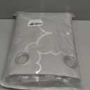 Grey Blackout Curtains for Bedroom 90 Inch Long Silver Foil Metallic Panels Energy Efficient Moroccan Drapes for Living Room Decor, Thermal Insulated Window Treatments Grommet Top, 2 Panels