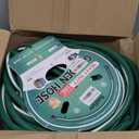 Heavy Duty Garden Hose 100 ft  Outdoor Hybird Water Hose with Solid Fitting - Flexible, Kinkless, Lightweight Garden Hose for Lawn Watering, Car Washing - Burst 500 Psi (100 ft) (Green)