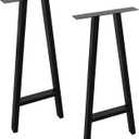 MBQQ Rustic Decor A Shape Table Legs, 35" Height, 15" Wide, Heavy Duty Metal, Dining & Desk, Industrial Modern, DIY Iron Bench Legs