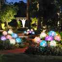 Ouddy Decor 4 Pack Solar Garden Lights Outdoor, Solar Flowers Lights with 12 Enlarged Blooming Hydrangea Flowers Waterproof for Garden Yard Patio Lawn Backyard Pathway Mothers Day Gardening Gifts