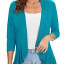 Urban CoCo Women's 3/4 Sleeve Casual Cardigans for Women Trendy Open Front Lightweight Cover Ups, Large