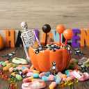 2 x 24PCS Halloween Stretchy Skeleton Bendable Men, Black White Rubber Sticky Man Stretchy Toys for Kids Halloween Party Favors Stress Relief Toy