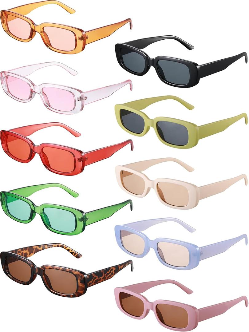 Frienda Retro Rectangle Sunglasses for Women 90s Glasses Y2k Sun Glasses Square Frame UV Protection