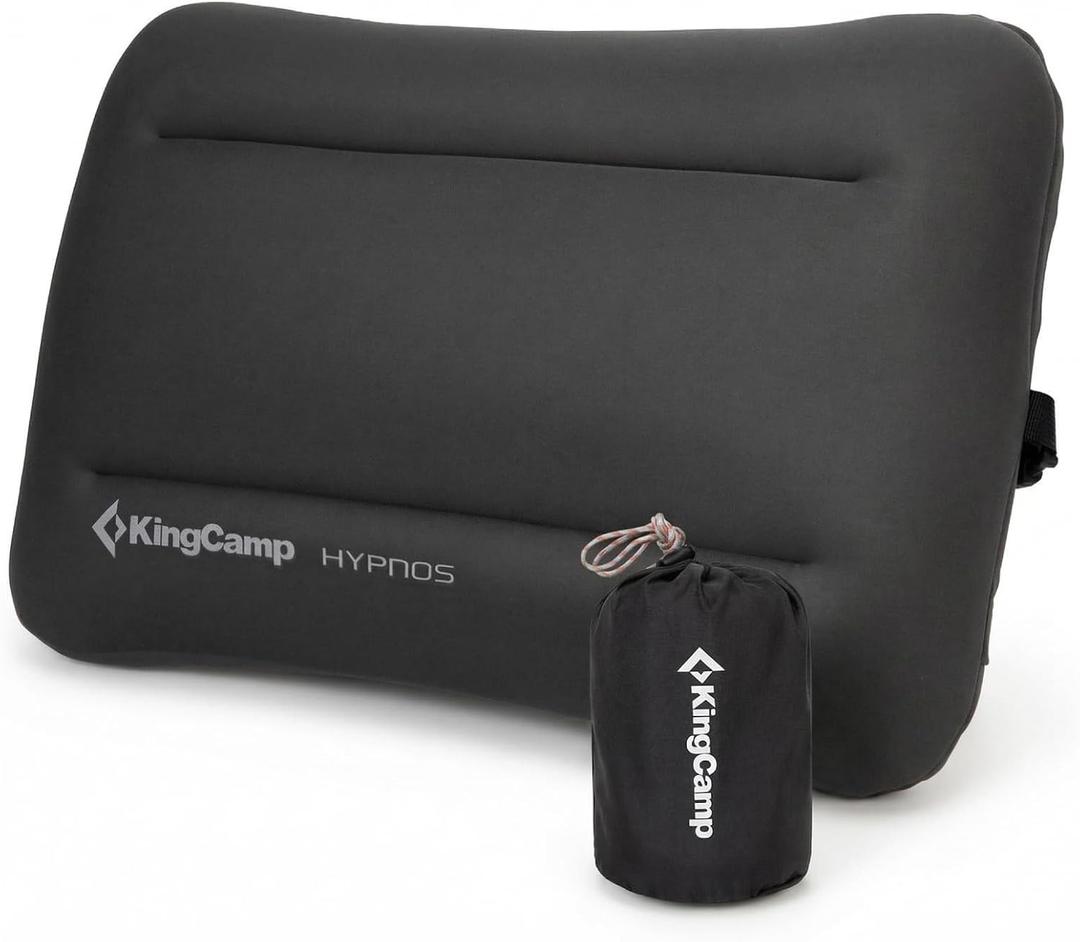 KingCamp Inflatable Pillow for Camping, Large(19.7" x 11.8") Camping Pillow, Ultra-Soft Camp Pillow with Washable Foam Cover for Home-Like Comfort, Hiking, Car, Beach, Travel