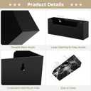 Homaisson Clear Acrylic Mail Holder Box for Desk or Wall Mount, Mail Organizer Countertop, Modern Wall Mounted or Tabletop Mailbox, Letter Storage Organizer Box (Black)