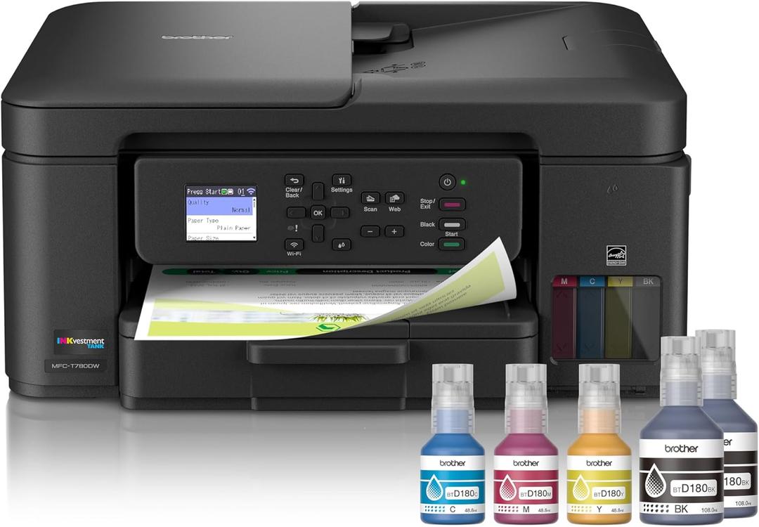 Brother INKvestment Tank 780 Wireless Color Inkjet All-in-One Printer with Duplex Printing |  (MFC-T780DW)