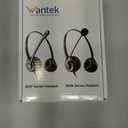 Wantek Cell Phone Headset with Microphone Noise Cancelling, Wired 3.5mm Computer Headphone for iPhone Samsung Android PC Laptop Tablet Skype Call Center Home Office, Ultra Comfort(F602J35) (602J35-W-A4)