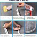 2021 Collapsible Threshold Water Dam -Bathroom Water Stopper Flood Silicone Shower Barrier Dry And Wet Separation Collapsible Shower Threshold (72 Inch)