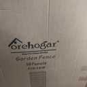 Metal Garden Fence 48 in x 25.3 ft, Tall Outdoor Dog Fence with Stakes