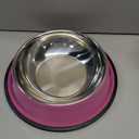 Stainless Steel Dog Bowls, Food and Water Non Slip Anti Skid Stackable Pet Puppy Dishes for Small, Medium and Large Dogs (2 Pack) (1.5 Cup/12 oz, Pink)