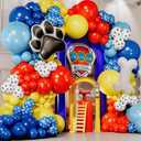 ALL-IN-1 Paw Balloons Garland Arch Kit with BONUS Dog Bone & Paw Print Balloons for Paw Birthday Decorations Paw Balloons Backdrop, Paw Party Supplies for 3rd yo Boy