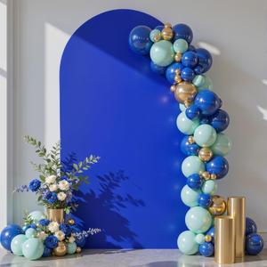 6.6 ft Arch Backdrop Cover Royal Blue - Double-Sided Spandex Arch Covers Stretchy Backdrop for Balloon Arches Birthday Party Baby Shower Banquet Wedding Photo Background