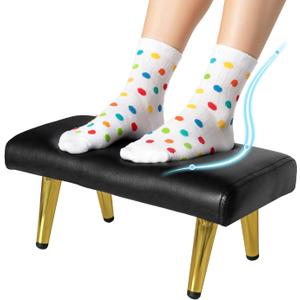 Waterproof Stool Foot Rest & Ottoman,1-3Pack,Ergonomic Non-Slip Foot Ring,Universal Replacement for Salon Barber Spa Chairs (Golden, 1PACK)