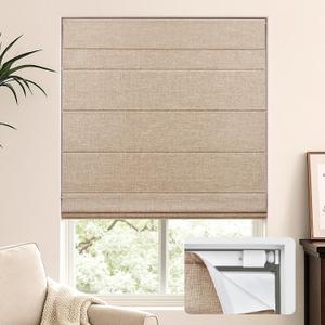 LazBlinds No Drill Cordless Roman Shades for Windows, 43" W x 60" H, Sunset