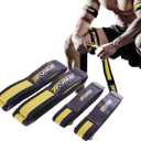 Occlusion Bands,4 Pack (2 Bicep Bands,2 Leg Bands), Comfortable Elastic Bands for Blood Flow Restriction Training and Fast Muscle Growth Without Lifting Heavy Weights (yellow)