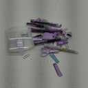 Colarr Mini Office Supply Kit Includes Stapler Tape Dispenser Staple Remover Paper Clips Scissor Staples Pen Sharpener Note Small Telescopic Knife for Office and School Clerk Student (Purple)