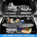 MIALUTY® Cargo Cover for 2024 2025 2026 Hyundai Santa Fe Retractable Trunk Cover Santa Fe Accessories Anti-Peeping Anti-Theft Privacy Screen,Trunk Luggage Shield Shade Carbon Fiber Texture