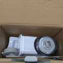 Geedel Rotary Cheese Grater - Upgraded Vegetable Shredder with 4 Interchangeable Blades, Easy to Clean Cheese Shredder with Handle, Kitchen Grater Nuts Grinder for Cutting Cheese, Vegetable, Nuts (White)