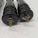 Maricome Furniture Legs 8 inches Set of 4 Pre-drilled M8 Bolt Wood Bun Replacement Legs for Sofa Couch Cabinet Chair Black Solid Round Turned Screw in