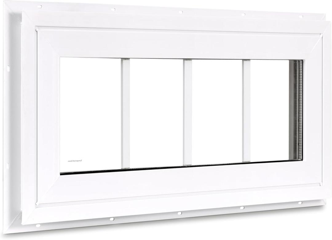 10" x 23" Vinyl Transom Window, White