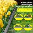 MIXC Corrugated Metal Garden Edging, Landscape Border for Lawn, Flower Bed & Paver (Silver, 8 Inch 25FT)