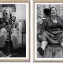 Funny Bathroom Wall Art Set of 2 - Black and White Humor Toilet Canvas Decor, Dumb And Dumber Movie Posters Prints for Toilet Bathroom Art Wall Decor - Unframed 16x24''