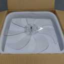 LEDIARY Flower Ceiling Fans with Lights, Small 27 Inch Modern Low Profile Ceiling Fan, Dimmable LED Ceiling Light Fixture, Flush Mount Ceiling Fans with Remote for Bedroom, Kitchen, Indoor-White
