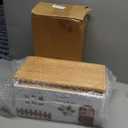 2 Set Cable Management Box Wooden Medium & Large Cord Organizer and Box for TV Computer Wire USB Hub System, Surge Protector Cord Hider on Desk or Floor