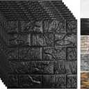 33 Pcs 3D Wall Panels Peel and Stick, 7mm Thickened 3D Wall Panel Foam Brick 11.8 * 11.8 in 3D Imitation Brick Wallpaper Stone Wall Panel Foam Brick Self-Adhesive Wallpaper