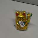 Chunful 6 Inch Lucky Cat Waving Arm Maneki Neko Lucky Beckoning Feng Shui Wealth Cat for Welcoming Fortune Wealth Prosperity Decoration, Battery Not Included(Gold Color)