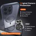 TOCOL for iPhone 16 Pro Case, Full Camera Protection, Compatible with Magsafe, Drop Protection, Translucent Magnetic Matte Phone Case for iPhone 16 Pro 6.3 inch (Black)