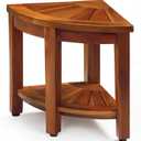 TEAKMAMA Teak Corner Shower Bench 18 Shower Stools for Inside Shower, Teak Corner Bench Waterproof Bath Chair, Bathroom Seat with Storage Shelf, Assembly Required