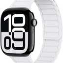 THWALK Magnetic Link Solo Loop Sport Silicone Bands Compatible with Apple Watch Ultra 2/Ultra SE Series 10 9 8 7 6 5 4 49mm 46mm 45mm 44mm 42mm 41mm 40mm Women Men