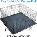 Peepeego 2PCS Non-Slip Pee Pads for Dogs 54" x 54", Washable Dog Pads with Fast Absorbent, Reusable, Waterproof Rug for Training, Whelping, Housebreaking, Incontinence for Dog Playpen