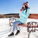 NORTIV 8 Women's Winter Boots Ankle Waterproof Lightweight Snow Sneaker Boots (Black)