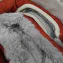 AOFITEE Fullbody Dog Coat Warm Fleece Dog Jacket, Windproof Dogs Winter Coat with Harness Built in, Reflective Turtleneck Dogs Snowsuit Puffer Jacket, Four Legged Pet Snow Suit, Christmas Red XXL (Burgundy)