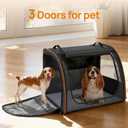 Dog Car Seat, Enclosed Carrier for Pets Travel Safety Dog Crate Soft-Sided Covered Car Kennel Carrier for Backseat for Medium Dogs