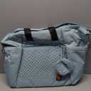 Dikaslon Diaper Bag Tote, Large Travel diaper tote for Mom and Dad, Multifunction baby tote bag for Boys and Girls with Pacifier Case and Changing Pad, Light Blue