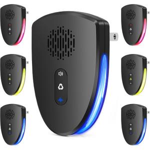 (2025 Upgraded) Ultrasonic Insect & Pest Indoor Repeller, Plug-in Control Device Repellent for Rodent, Mice, Rats, Roaches, Bugs, Ants, Spiders, Mosquitoes, Home, 3 Mode Switching (6 Pack)