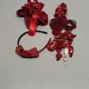 LACGO Pack of 37 School Uniform Hair Accessories - Hair Bow Clips Grosgrain Bow Headband Ribbon Alligator Ponytail Holder for Toddlers Teen Girls Uniform Christmas Party Prom (Burgundy)