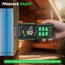 Rechargeable Moisture Meter for Wood, Walls & Hardwood Accurate Pin-Type Digital Tester with Large Color Display, Automatic Alarm, Calibration & HOLD Function for DIY & Construction Projects