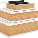 Deco 79 Wooden Decorative Box Love, Hope, Faith Faux Storage Book Book Shaped Boxes with Black Spine and Gold Accents, Set of 3 Decorative Keepsake Boxes 11", 8", 6"H