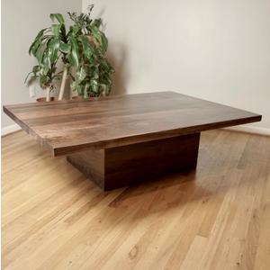 47x25" Dark Wood, Wood Pannel Coffee Table 18" H