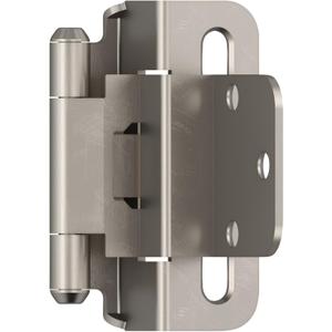 2 x Amerock Cabinet Hinge 3/8 inch (10 mm) Inset 𝙷inge Satin Nickel 2 Pack Self-Closing 𝐇inge Partial Wrap 𝗛inge Cabinet Door Ⲏinge