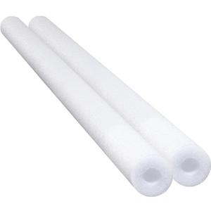 Floating Pool Noodles Foam Tube 2-Pack, Thick Hollow Noodles for Floating in The Swimming Pool, 52" Inches Long (White)
