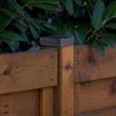 Pelopy 5 Pcs 4 x 4" Flat Pyramid Post Cap for True 3-1/2" x 3-1/2" Wood Posts Black Galvanized Powder Coated Steel Weatherproof Caps Cover for Decks, Porches, or Corridors Mailbox