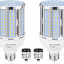 70W LED Corn Light Bulb(2 Pack),(700 Watt Equivalent) Fanless E26/E39 Medium/Large Mogul Base LED Cob Lamp 5000K Daylight 8,800LM for Outdoor Indoor Garage Warehouse Factory Workshop Street Backyard