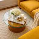 24" inch Round Tempered Glass Table Top - 1/4 inch Thickness & Flat Polished Edge - Clear Surface & Scratch Resistant - Ideal for Dining Room, Kitchen, Side, Office, Patio & Round Coffee Tables