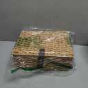 Wicker Storage Basket with Lid, 2-Piece Set Decorative Box with Lid, Water Hyacinth Woven Decorative Box for Shelf, Coffee Table, Console Table, Home Decor